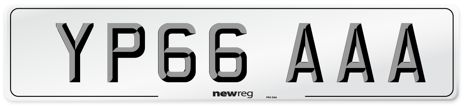 YP66 AAA Number Plate from New Reg